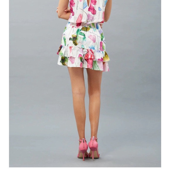 Lola & Sophie New York Floral Halter Mini Dress Size Medium - Picture 3 of 10